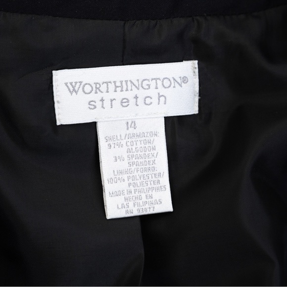 Classic timeless black tailored blazer fall fashion Worthington 14 minimalist - Picture 14 of 14